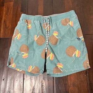 Party Pants Men’s Shorts Board Shorts Size Large Coconuts Pockets